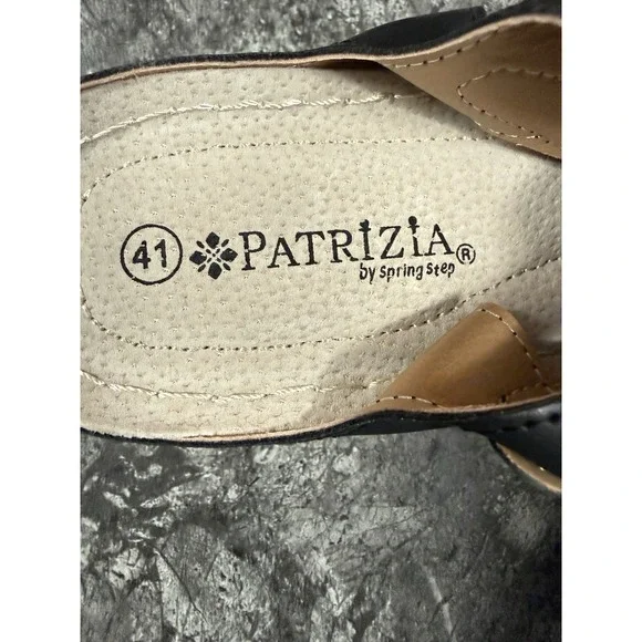 Patrizia By Spring Step Womens Cirielle Wedge Sandal‎ Comfort Walk Black 41/10 - Picture 10 of 12